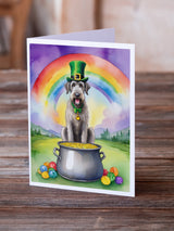 Irish Wolfhound St Patrick's Day Greeting Cards Pack of 8