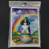 Japanese Chin St Patrick's Day Greeting Cards Pack of 8