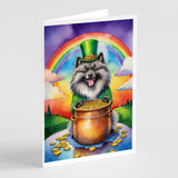 Keeshond St Patrick's Day Greeting Cards Pack of 8