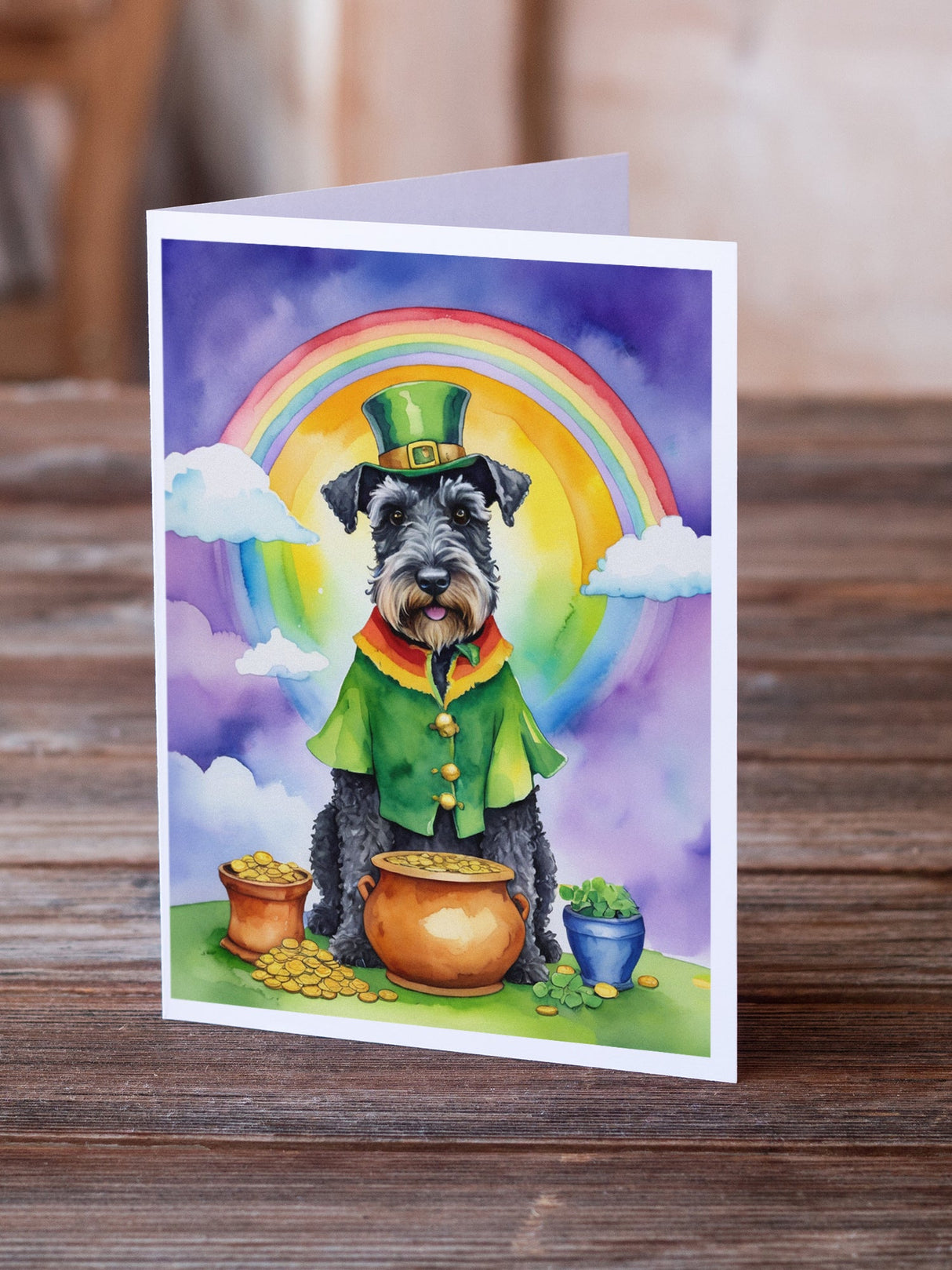 Kerry Blue Terrier St Patrick's Day Greeting Cards Pack of 8