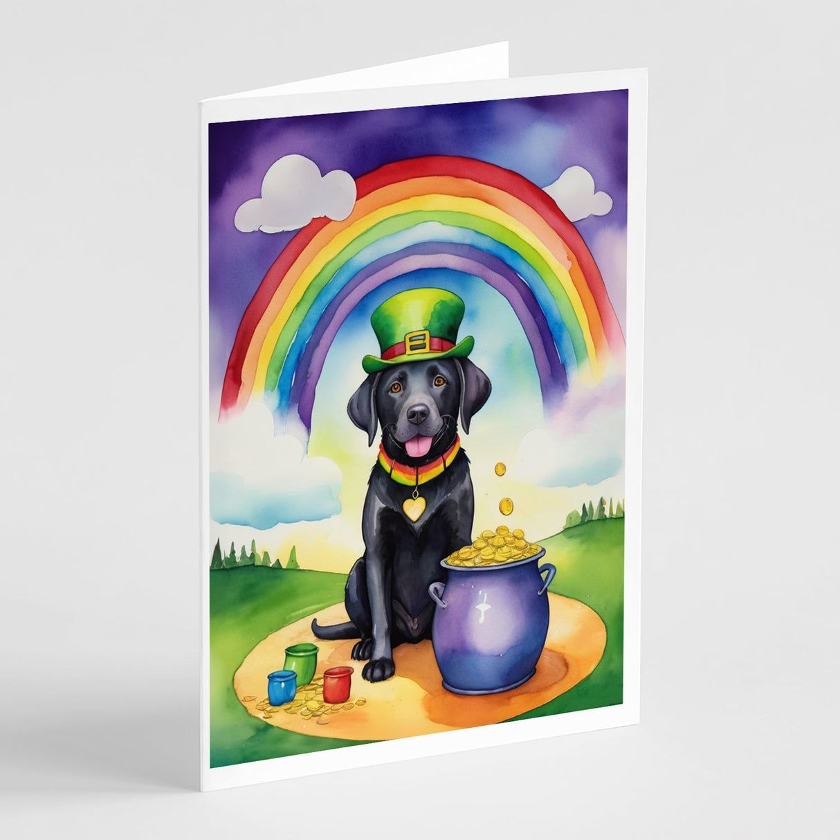 Labrador Retriever St Patrick's Day Greeting Cards Pack of 8