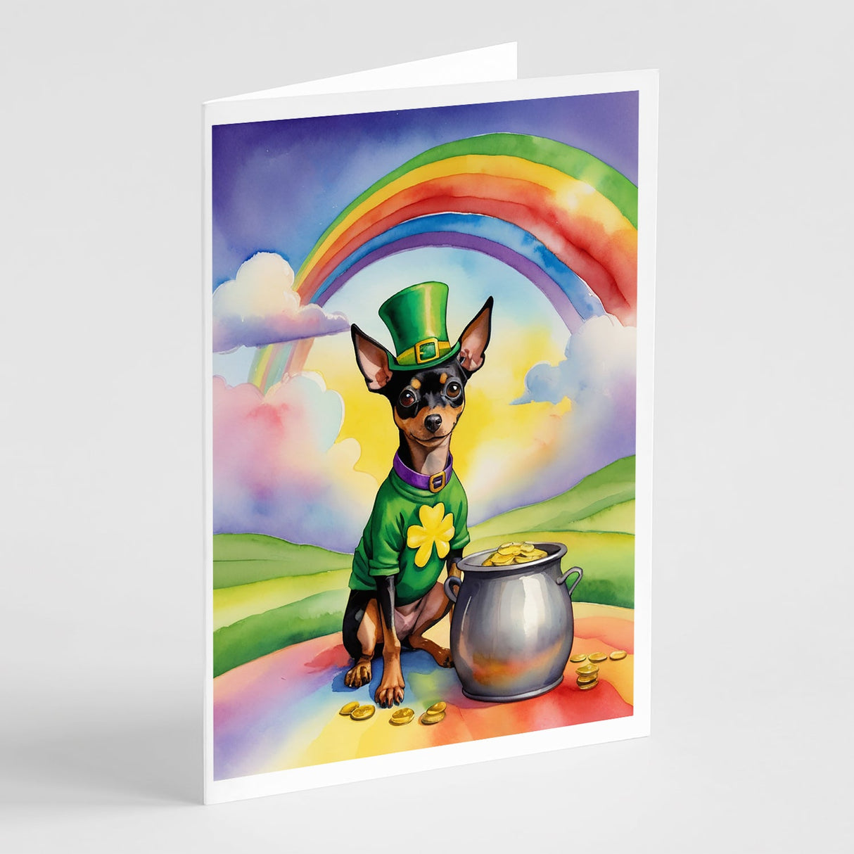 Miniature Pinscher St Patrick's Day Greeting Cards Pack of 8