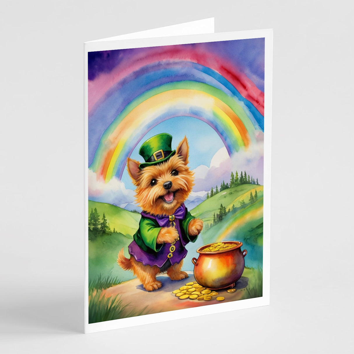 Norwich Terrier St Patrick's Day Greeting Cards Pack of 8