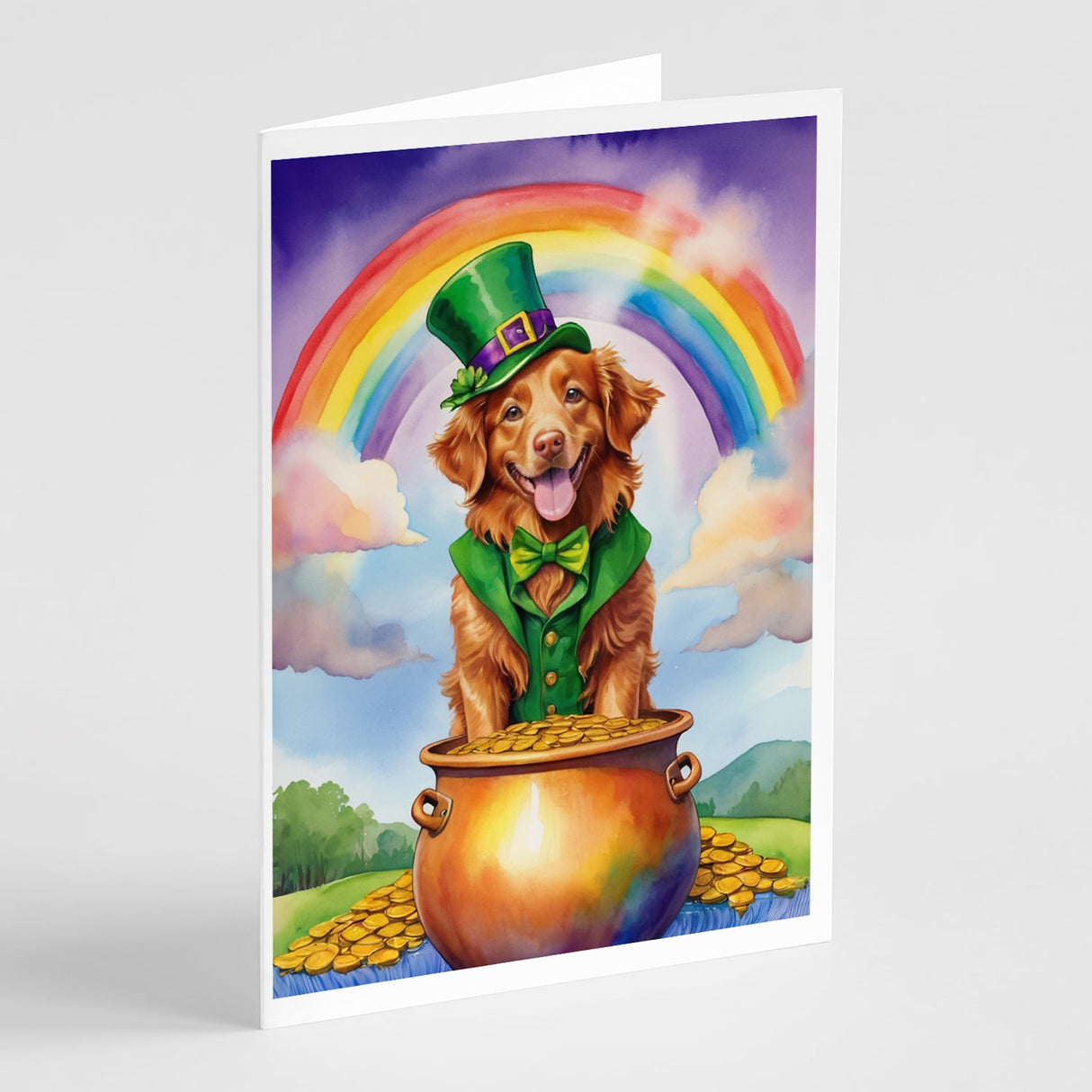 Nova Scotia Duck Tolling Retriever St Patrick's Day Greeting Cards Pack of 8