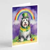 Old English Sheepdog St Patrick's Day Greeting Cards Pack of 8