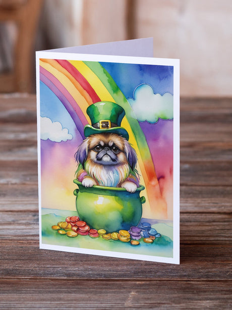 Pekingese St Patrick's Day Greeting Cards Pack of 8