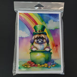 Pekingese St Patrick's Day Greeting Cards Pack of 8