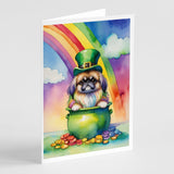 Pekingese St Patrick's Day Greeting Cards Pack of 8