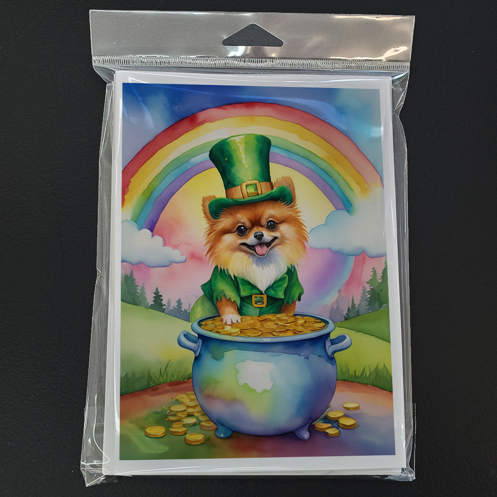 Pomeranian St Patrick's Day Greeting Cards Pack of 8