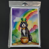 Portuguese Water Dog St Patrick's Day Greeting Cards Pack of 8