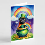 Pug St Patrick's Day Greeting Cards Pack of 8