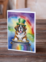 Saint Bernard St Patrick's Day Greeting Cards Pack of 8