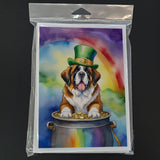 Saint Bernard St Patrick's Day Greeting Cards Pack of 8