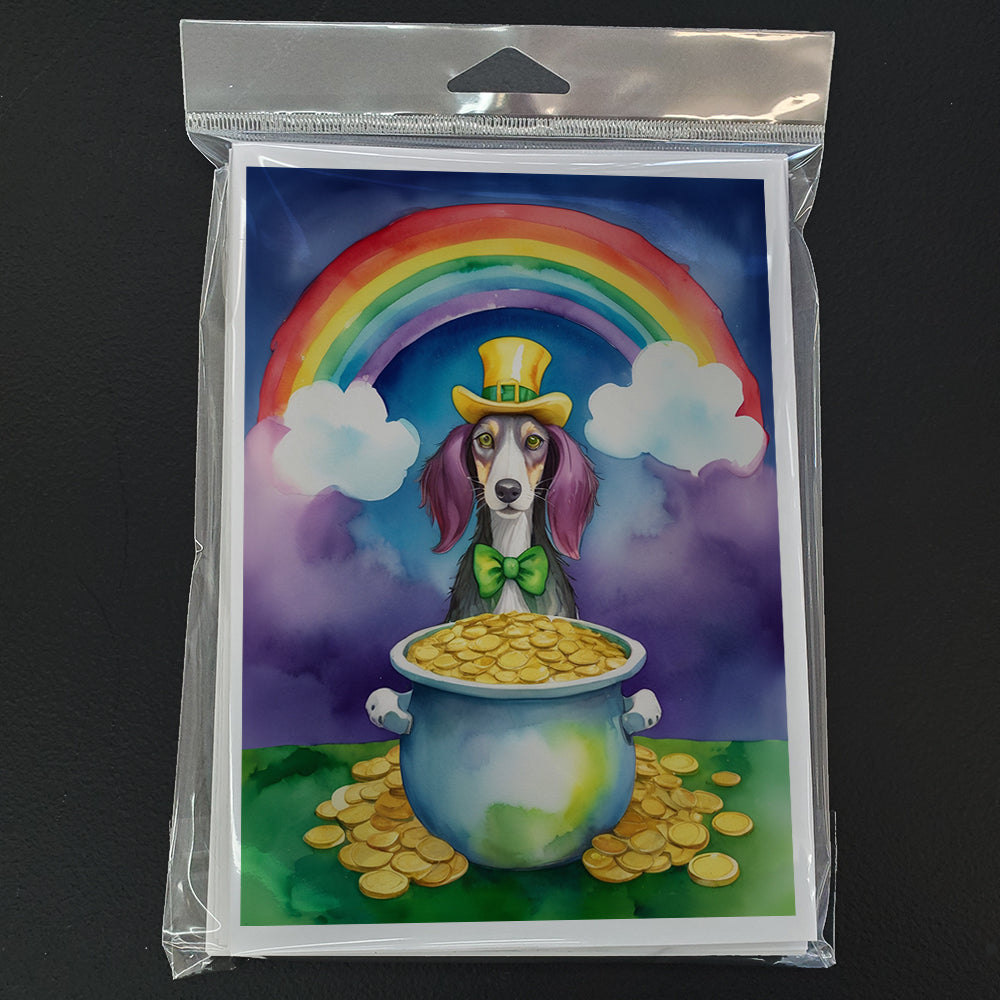 Saluki St Patrick's Day Greeting Cards Pack of 8