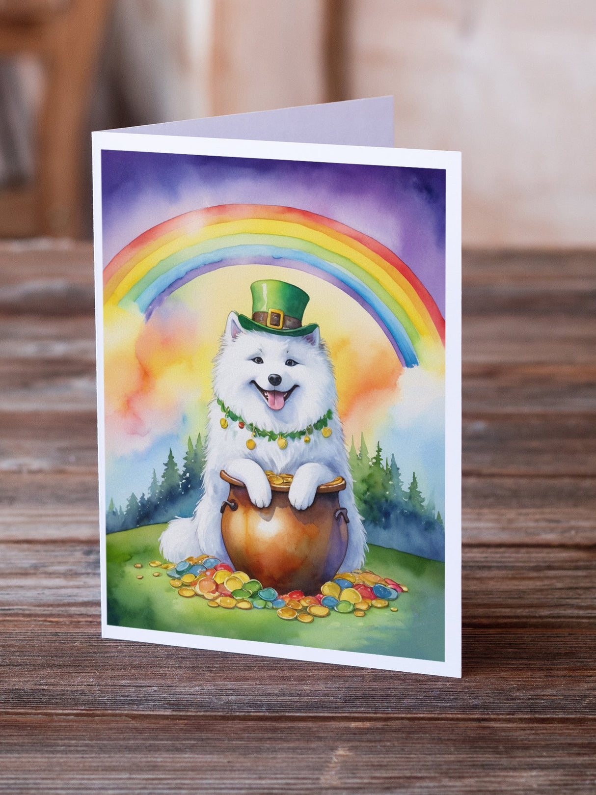 Samoyed St Patrick's Day Greeting Cards Pack of 8