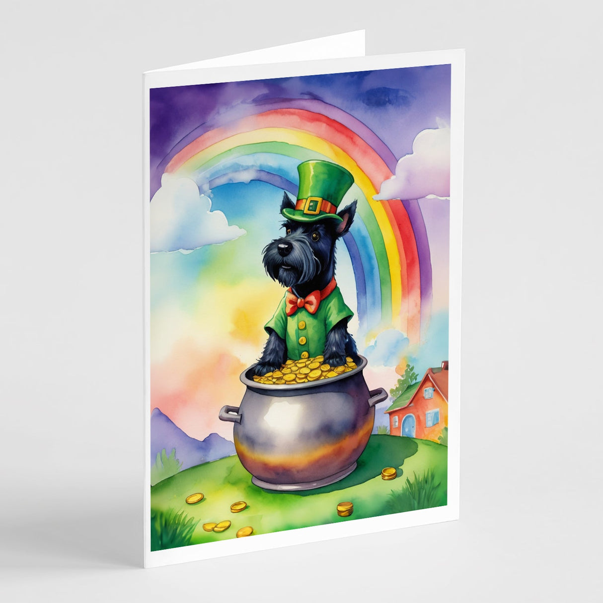 Scottish Terrier St Patrick's Day Greeting Cards Pack of 8