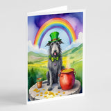 Scottish Deerhound St Patrick's Day Greeting Cards Pack of 8