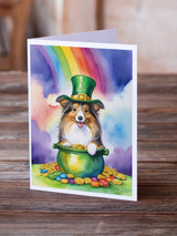 Sheltie St Patrick's Day Greeting Cards Pack of 8