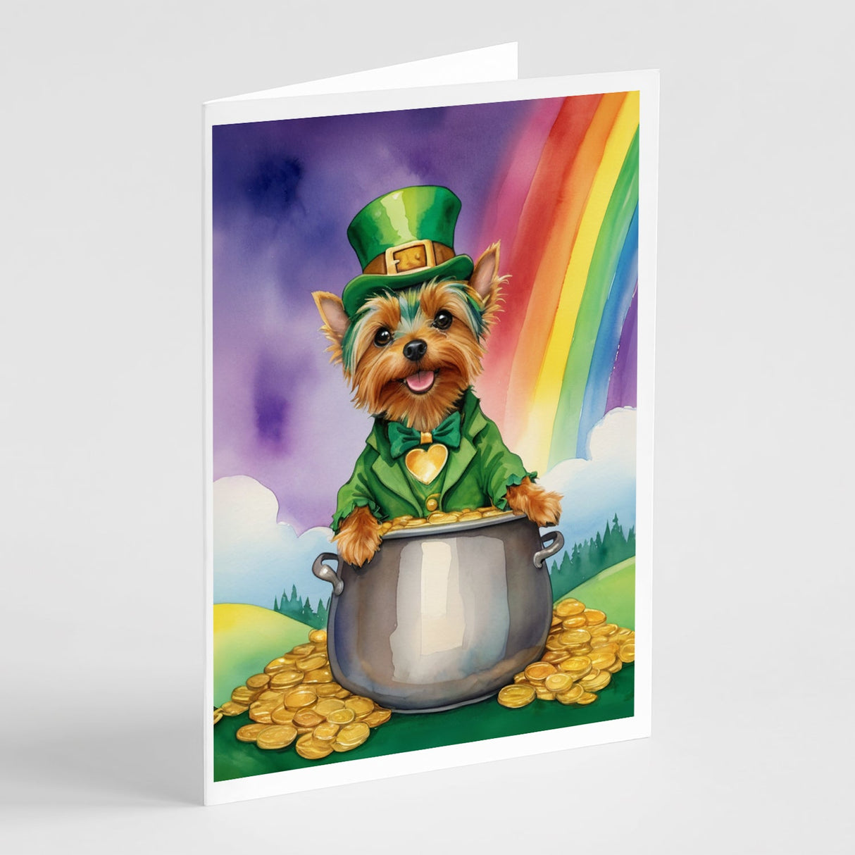 Silky Terrier St Patrick's Day Greeting Cards Pack of 8