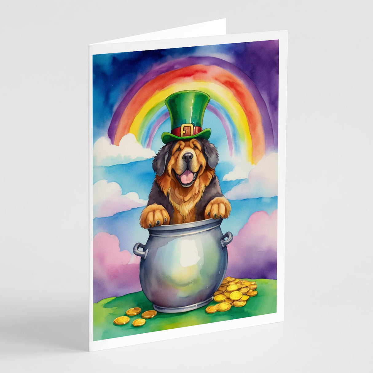 Tibetan Mastiff St Patrick's Day Greeting Cards Pack of 8