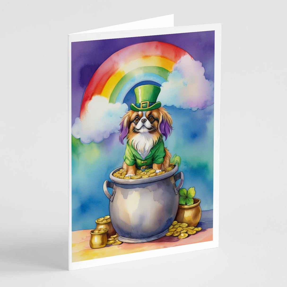 Tibetan Spaniel St Patrick's Day Greeting Cards Pack of 8