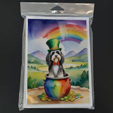 Tibetan Terrier St Patrick's Day Greeting Cards Pack of 8