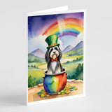 Tibetan Terrier St Patrick's Day Greeting Cards Pack of 8