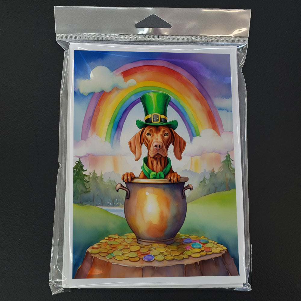 Vizsla St Patrick's Day Greeting Cards Pack of 8