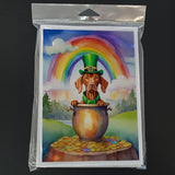 Vizsla St Patrick's Day Greeting Cards Pack of 8