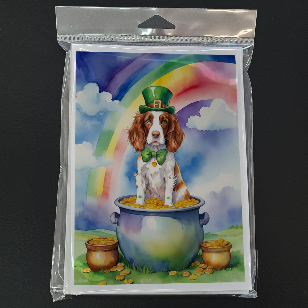 Welsh Springer Spaniel St Patrick's Day Greeting Cards Pack of 8