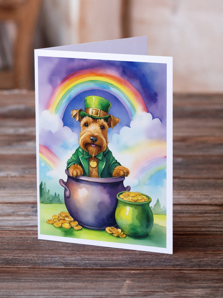 Welsh Terrier St Patrick's Day Greeting Cards Pack of 8