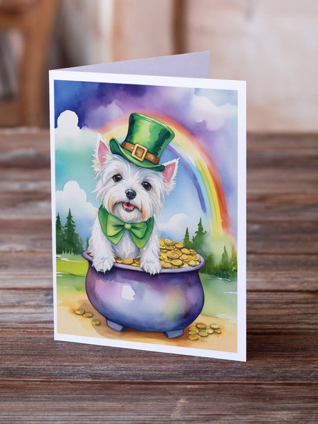 Westie St Patrick's Day Greeting Cards Pack of 8