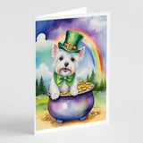 Westie St Patrick's Day Greeting Cards Pack of 8