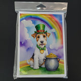 Fox Terrier St Patrick's Day Greeting Cards Pack of 8