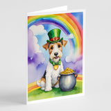 Fox Terrier St Patrick's Day Greeting Cards Pack of 8