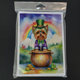 Yorkshire Terrier St Patrick's Day Greeting Cards Pack of 8