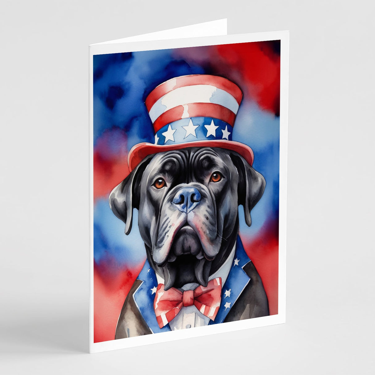 Cane Corso Patriotic American Greeting Cards Pack of 8