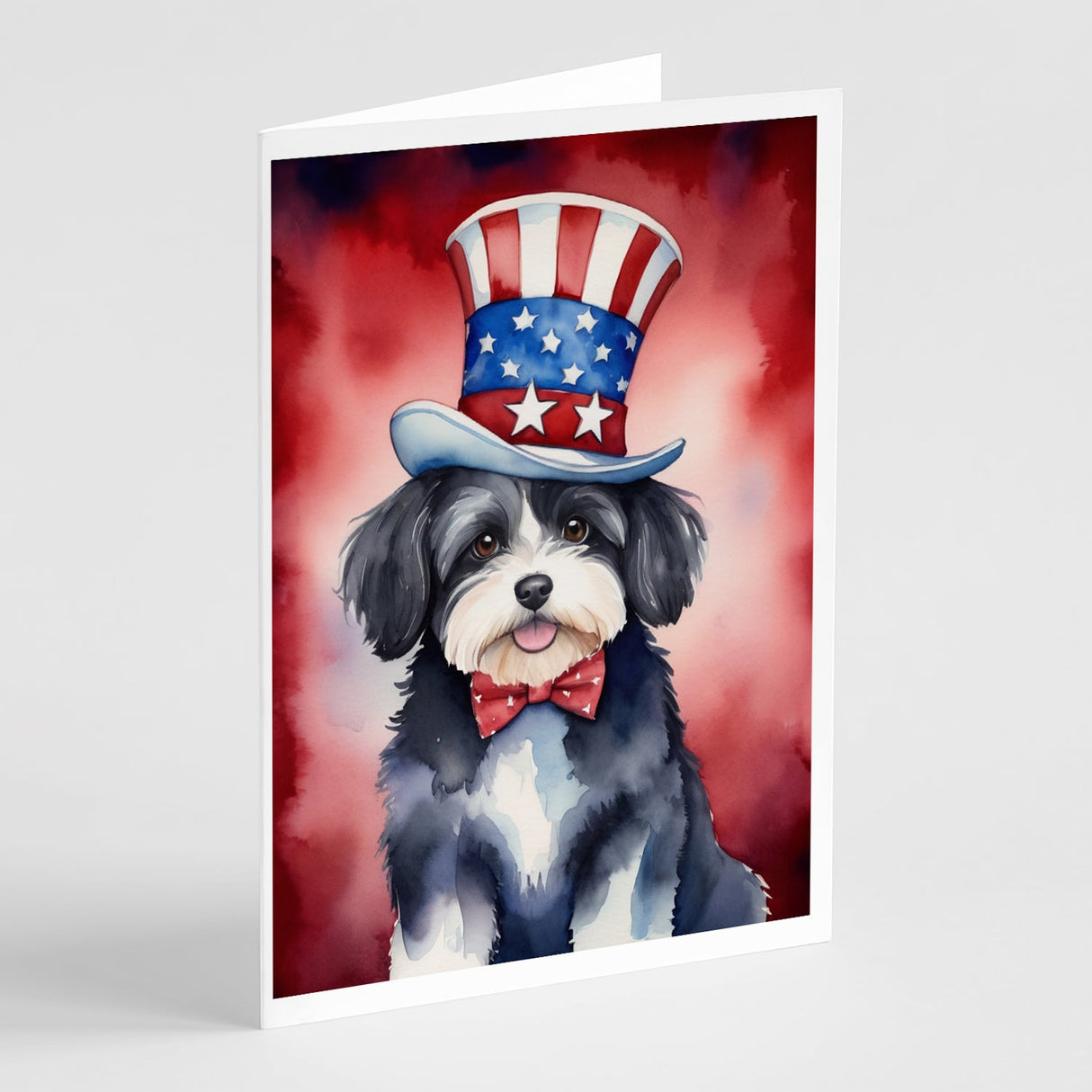 Havanese Patriotic American Greeting Cards Pack of 8