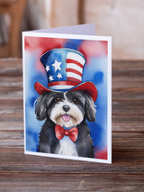 Havanese Patriotic American Greeting Cards Pack of 8