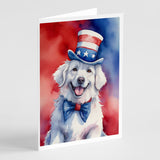 Kuvasz Patriotic American Greeting Cards Pack of 8