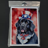 Newfoundland Patriotic American Greeting Cards Pack of 8