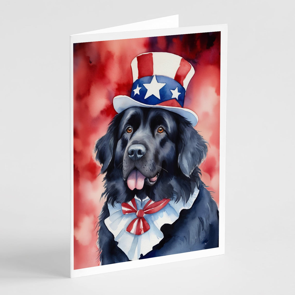 Newfoundland Patriotic American Greeting Cards Pack of 8