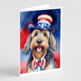 Otterhound Patriotic American Greeting Cards Pack of 8