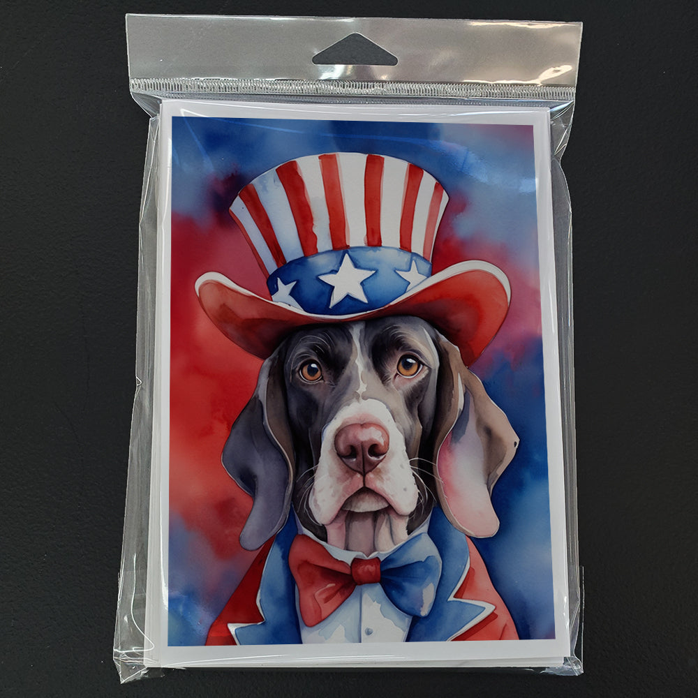 Pointer Patriotic American Greeting Cards Pack of 8