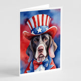 Pointer Patriotic American Greeting Cards Pack of 8