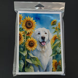 Kuvasz in Sunflowers Greeting Cards Pack of 8