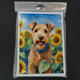 Lakeland Terrier in Sunflowers Greeting Cards Pack of 8