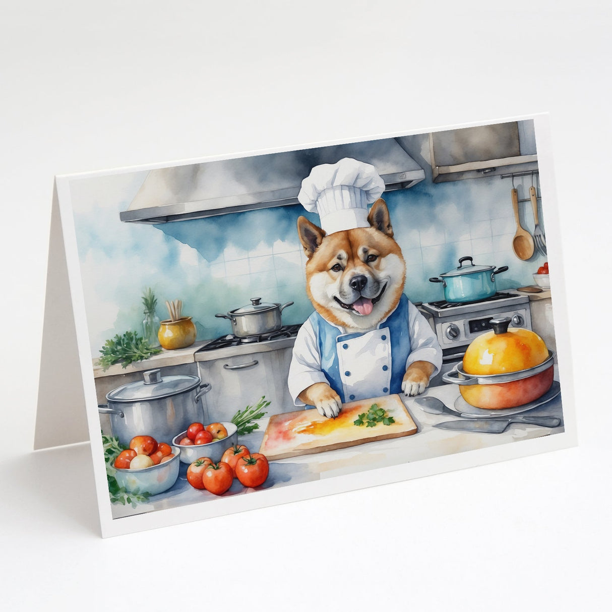 Akita The Chef Greeting Cards Pack of 8