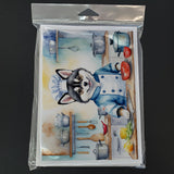 Alaskan Klee Kai The Chef Greeting Cards Pack of 8