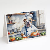 American Bulldog The Chef Greeting Cards Pack of 8